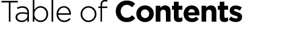 Table of Contents