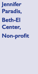 Jennifer Paradis, Beth El Center, Non profit