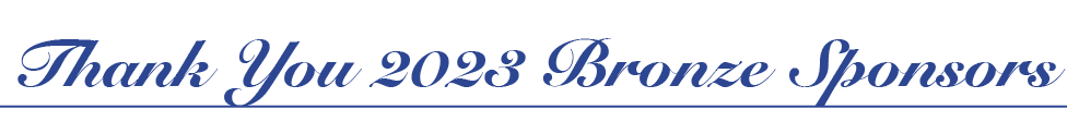 Thank You 2023 Bronze Sponsors 