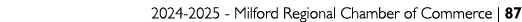 2024 2025 Milford Regional Chamber of Commerce | 87