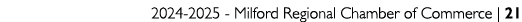 2024 2025 Milford Regional Chamber of Commerce | 21