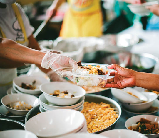 Free food for the homeless, Food demand concept