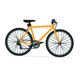 Bicycle isolated on white background, sport and transportation concept