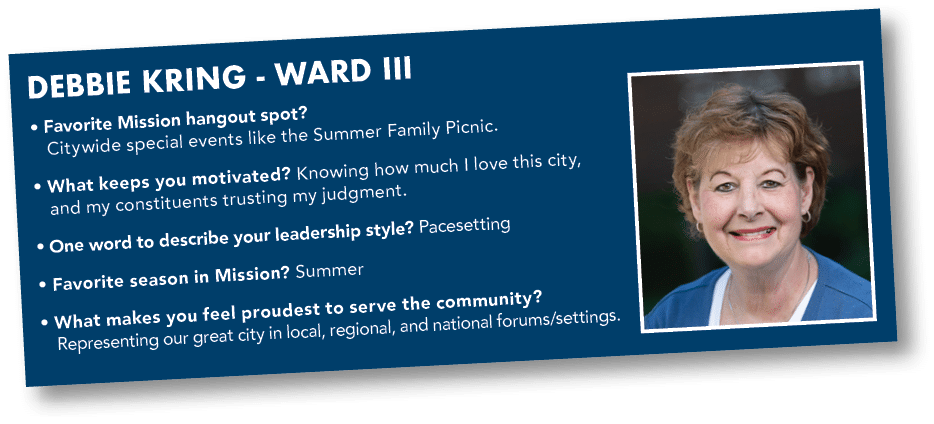 • Favorite Mission hangout spot? Citywide special events like the Summer Family Picnic. • What keeps you motivated? K...