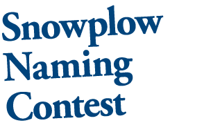 Snowplow Naming Contest