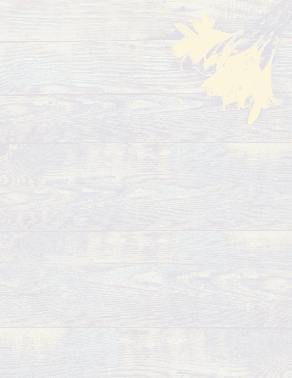 Yellow lily flowers on a wooden background