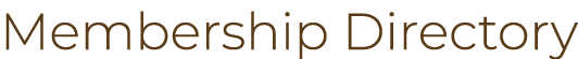 Membership Directory