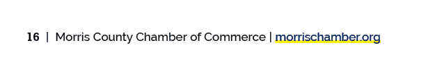 16 | Morris County Chamber of Commerce | morrischamber.org
