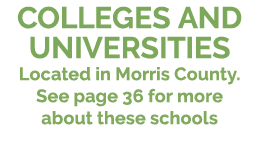 Colleges and Universities Located in Morris County. See page 36 for more about these schools