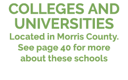 Colleges and Universities Located in Morris County. See page xx for more about these schools