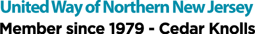 United Way of North New Jersey Member since 1979 - Cedar Knolls