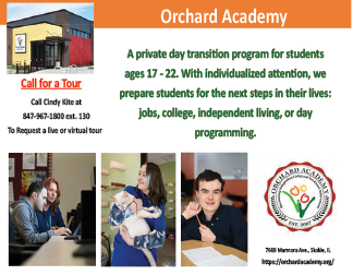 A flyer for Orchard Academy. Description generated by AI