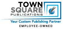 A logo for Town Square Publications. Description generated by AI