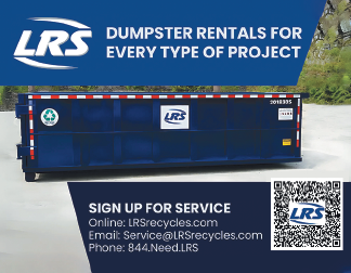 A blue dumpster with the words “Dumpster Rentals for Every Type of Project" written on it. Description generated by AI