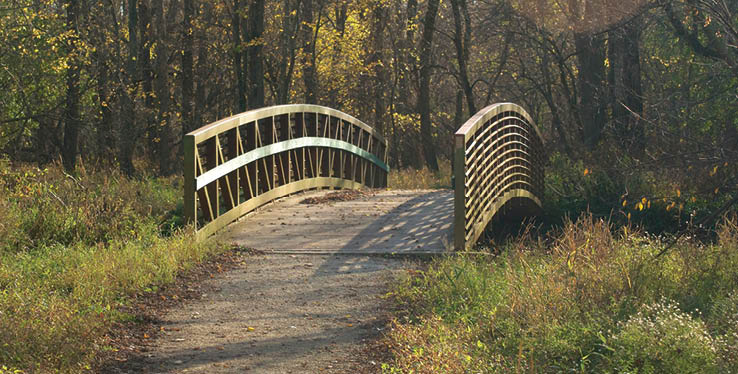 Fall/Autumn Colors over Horse Bridge Landscape     Nature