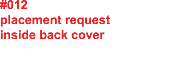 #012 placement request inside back cover