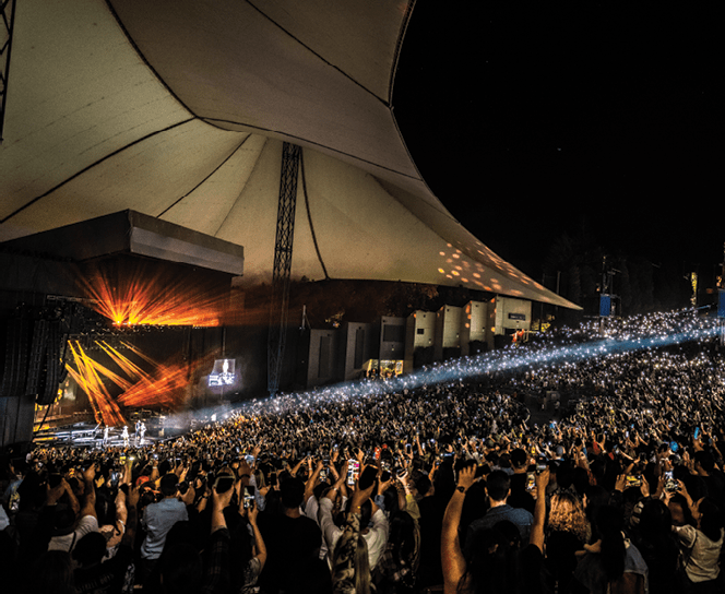 The Backstreet Boys perform at Shoreline Amphitheatre in Mountain View, California on August 7, 2022. (Photo by Chris Tuite)