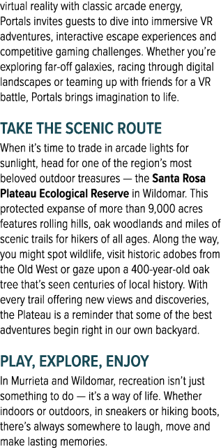 virtual reality with classic arcade energy, Portals invites guests to dive into immersive VR adventures, interactive ...