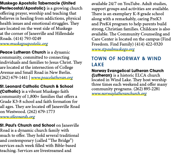 Muskego Apostolic Tabernacle (United Pentecostal/Apostolic) is a growing church offering prayer, worship and teaching...