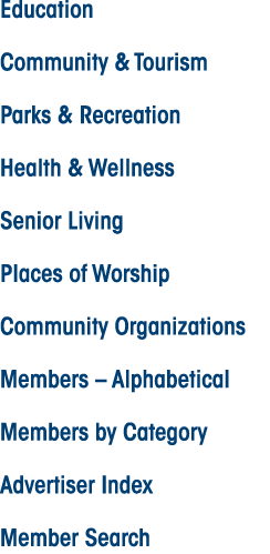 Education Community & Tourism Parks & Recreation Health & Wellness Senior Living Places of Worship Community Organiza...