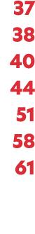 37 38 40 44 51 58 61