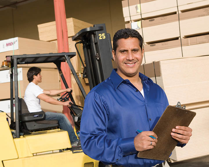 Warehouseman and forklift truck driver
