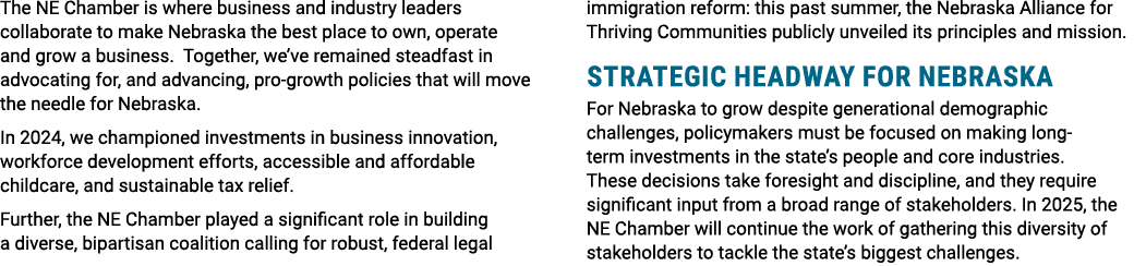 The NE Chamber is where business and industry leaders collaborate to make Nebraska the best place to own, operate and...