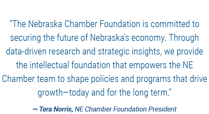 “The Nebraska Chamber Foundation is committed to securing the future of Nebraska’s economy. Through data driven resea...