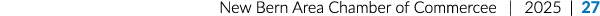 New Bern Area Chamber of Commercee | 2025 | 27