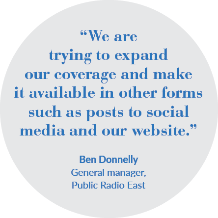  “We are trying to expand our coverage and make it available in other forms such as posts to social media and our web...