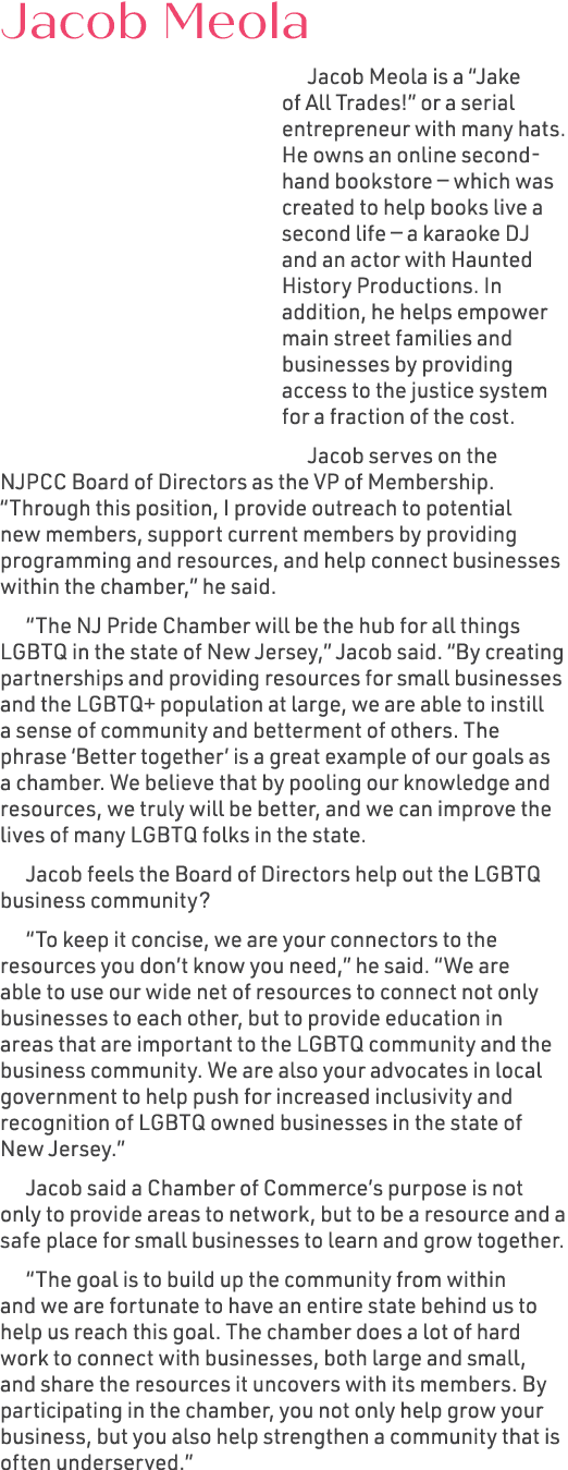 Jacob Meola Jacob Meola is a “Jake of All Trades!” or a serial entrepreneur with many hats. He owns an online second ...