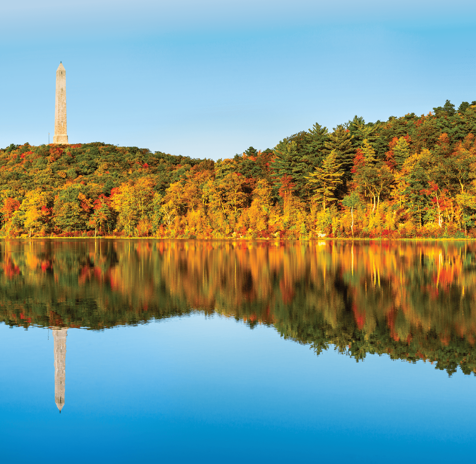 High Point war veterans monument in Kittatinny mountains, New Jersey. High Point is the highest elevation in the NJ state at 1,803 feet (550 m)