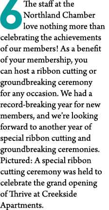 6The staff at the Northland Chamber love nothing more than celebrating the achievements of our members! As a benefit ...