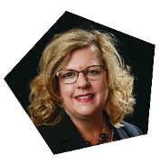 A woman wearing glasses and a black jacket. AI generated content