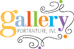 A logo for a company called Gallery Portraiture Inc. AI generated content