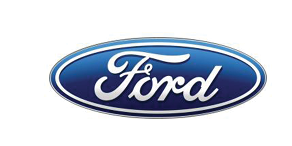 A blue and white ford logo. AI generated content