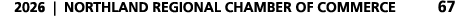 2026 | NORTHLAND REGIONAL CHAMBER OF COMMERCE 67