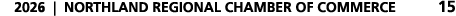 2026 | NORTHLAND REGIONAL CHAMBER OF COMMERCE 15