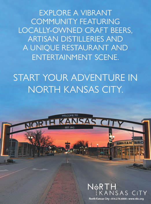 A sign advertises a city with a vibrant community featuring local, owned craft beers, artisan distilleries and a unique restaurant and entertainment scene. AI generated content