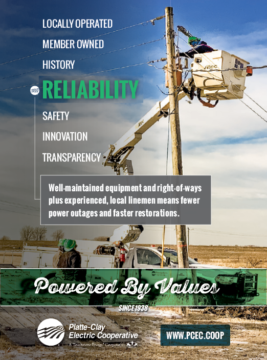 A poster advertising power by values. AI generated content
