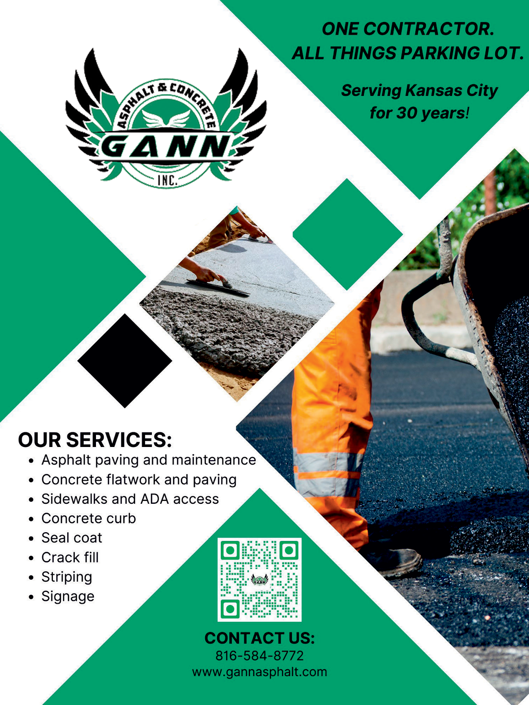 A flyer advertising a construction company's services. AI generated content