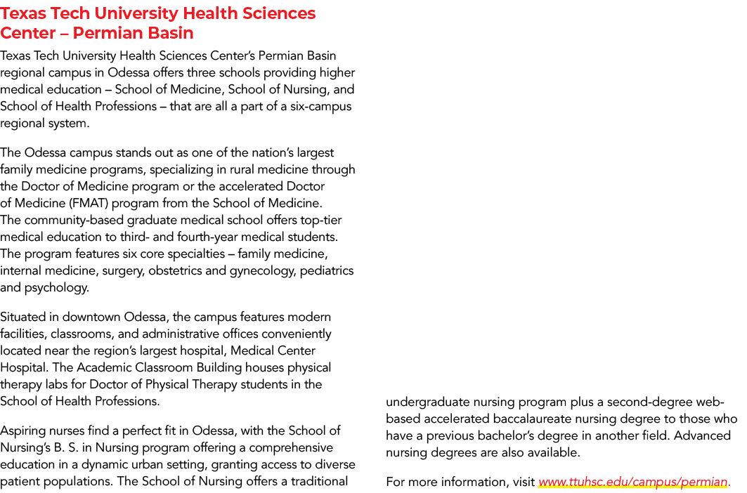 Texas Tech University Health Sciences Center – Permian Basin Texas Tech University Health Sciences Center’s Permian B...