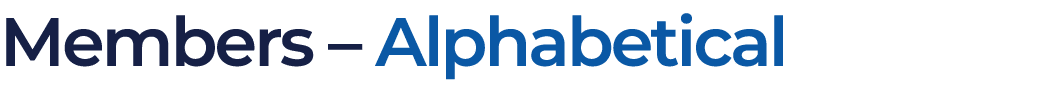 Members – Alphabetical