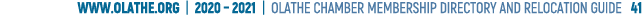 www olathe org   2020   2021   OLATHE CHAMBER MEMBERSHIP DIRECTORY AND RELOCATION GUIDE  41