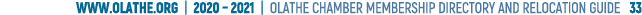 www olathe org   2020   2021   OLATHE CHAMBER MEMBERSHIP DIRECTORY AND RELOCATION GUIDE  33