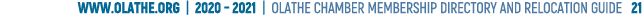 www olathe org   2020   2021   OLATHE CHAMBER MEMBERSHIP DIRECTORY AND RELOCATION GUIDE  21