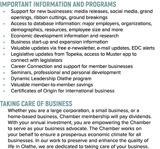 Important information and programs • Support for new businesses: media releases, social media, grand openings, ribbon...