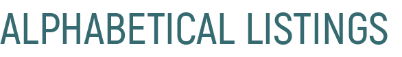Alphabetical Listings