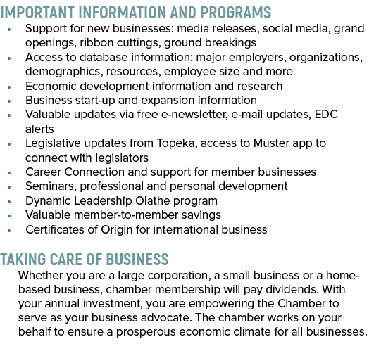 Important information and programs • Support for new businesses: media releases, social media, grand openings, ribbon...