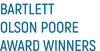 Bartlett Olson Poore Award Winners